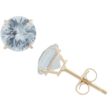 Gioelli 10k Yellow Gold 1 3-4ct TGW 6-mm Round Birthstone Stud Earrings