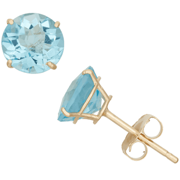 Gioelli 10k Yellow Gold 1 3-4ct TGW 6-mm Round Birthstone Stud Earrings